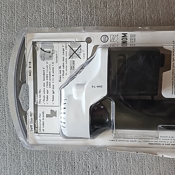 818BP Quietfill Universal Toilet Fill Valve and Premium Flapper Easy to Install - Picture 5 of 6